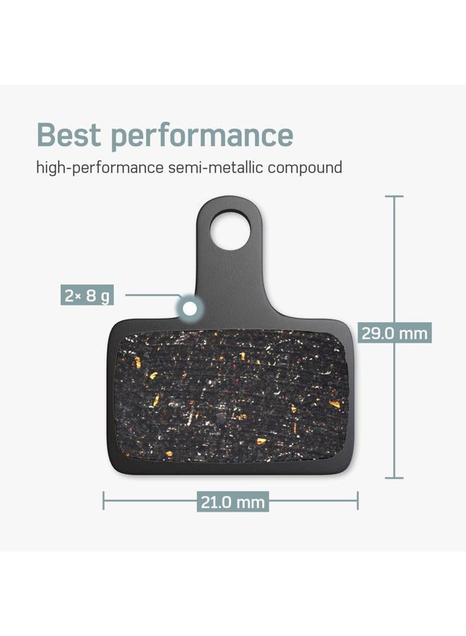 Borgen 2 Pairs of Bicycle Disc Brake Pads - Suitable for Ultegra, Dura Ace, BR-RS, XTR, GRX - Semi-Metallic Compatible with Shimano K03S Brake Pads - Image 4