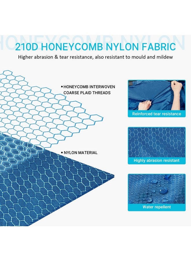 Gonex 60L Packable Travel Duffle Bag Foldable Duffel Bags for Luggage Gym Sports Camping Travelling Cycling Storage Shopping Water & Tear Resistant Deep Blue - Image 2