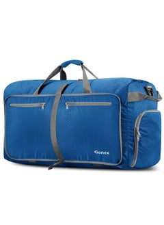 Gonex Gonex 60L Packable Travel Duffle Bag Foldable Duffel Bags for Luggage Gym Sports Camping Travelling Cycling Storage Shopping Water & Tear Resistant Deep Blue  - Image 1