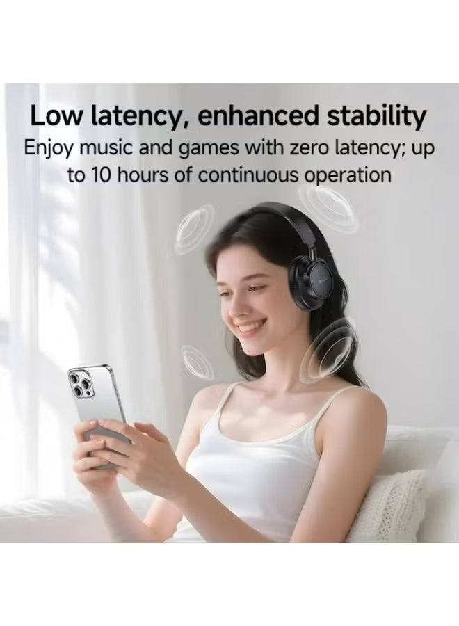 Yesido EP12 Over-Ear Wireless Bluetooth Headphones, Stereo Sound, Built-In Microphone, Comfortable Cushioned Ear Cups, Adjustable Headband, Lightweight Foldable Design, Wireless Headset for Music, Calls, Gaming, Travel, Office & Daily Use, Black - Image 5