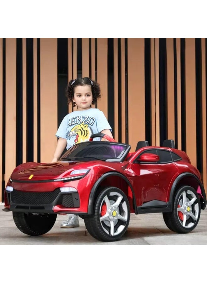 A fun, rechargeable electric ride-on car for children, available in red and blue. - Image 3