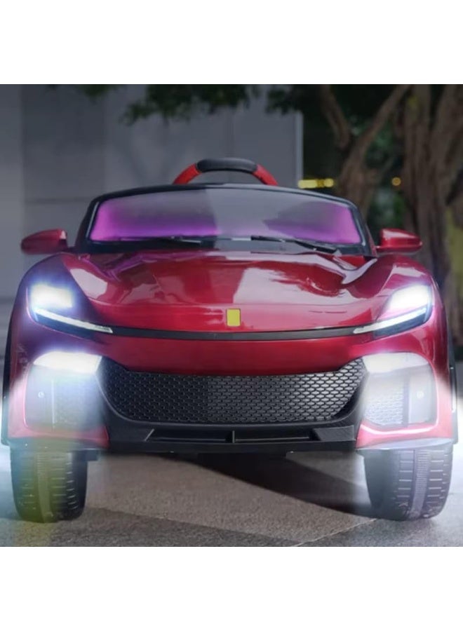 A fun, rechargeable electric ride-on car for children, available in red and blue. - Image 5