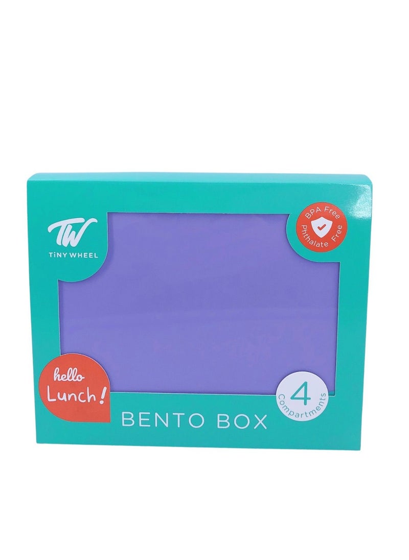 TINY WHEEL Tiny Wheel baby Lunch Box 4 Compartments -Purple  - Image 4