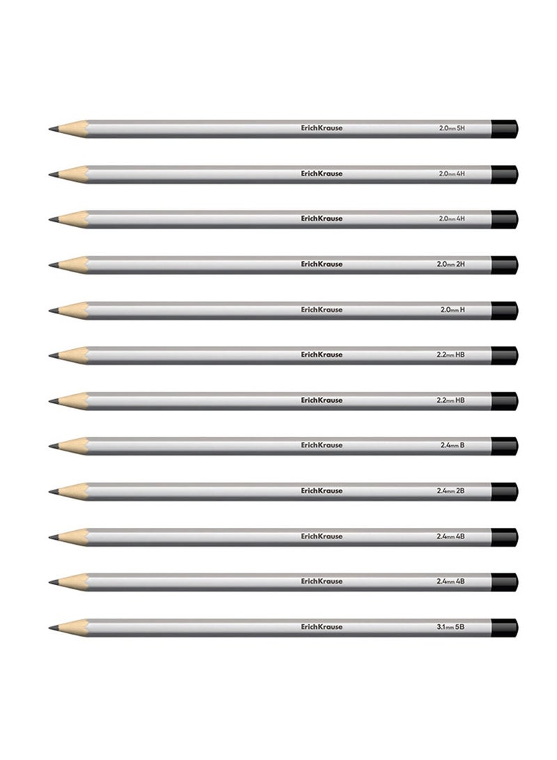 ErichKrause 12-Piece Graphite Pencils For Art - Image 3