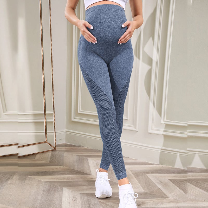 Pregnant Womens Pants Spring and Autumn Outer Wear High Waist Casual Leggings Early Pregnancy Fashion Pregnant Womens Abdominal Yoga Pilates Pants Khaki  - Image 3