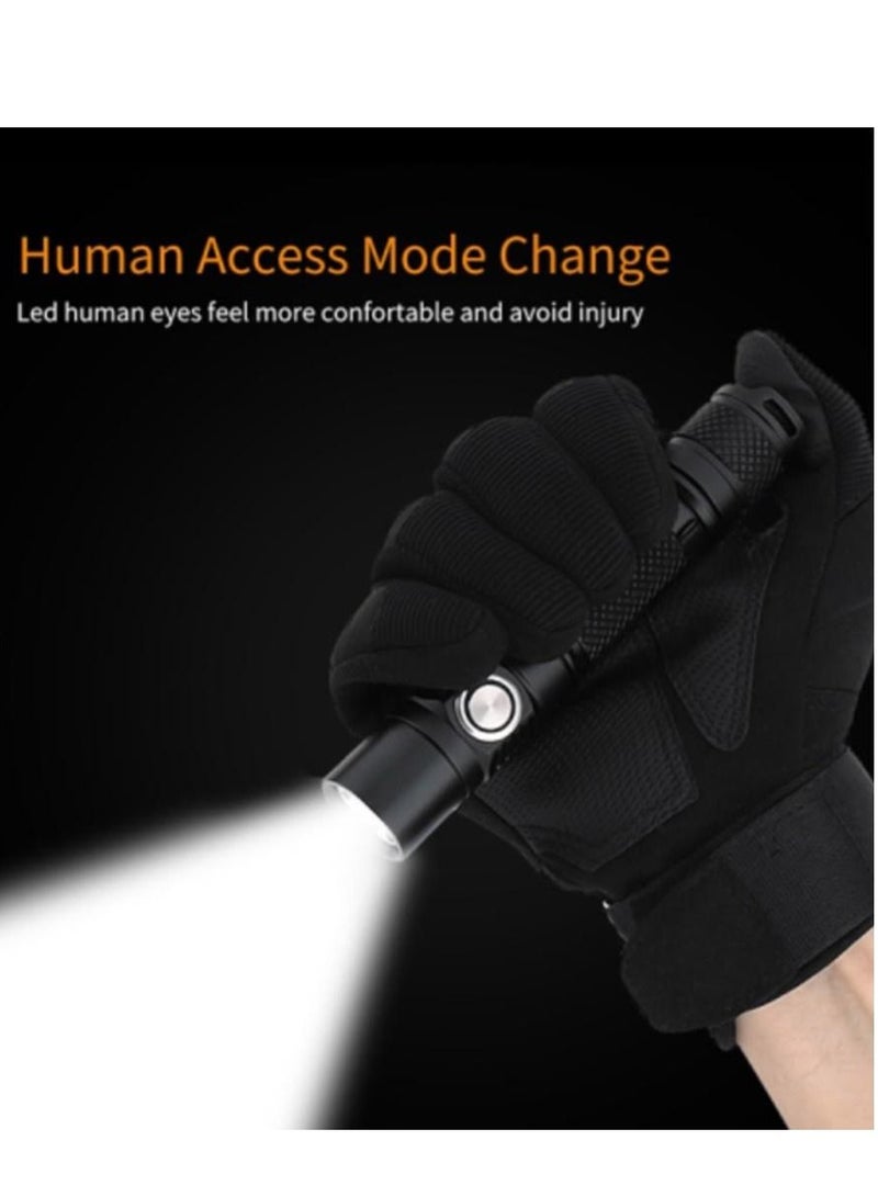 BORUIT 1180Lumens Rechargeable Tactical Mini Flashlight 2meter impact resistance waterproof - Image 2