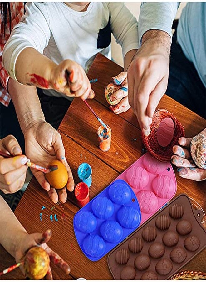 Gircss Easter Egg Shaped Silicone Mold for DIY Cake Decoration, Chocolate, Pastry, Muffin, Bread, Ice Cube, Soap, 2Pcs Egg Shaped Chocolate Molds - Image 3