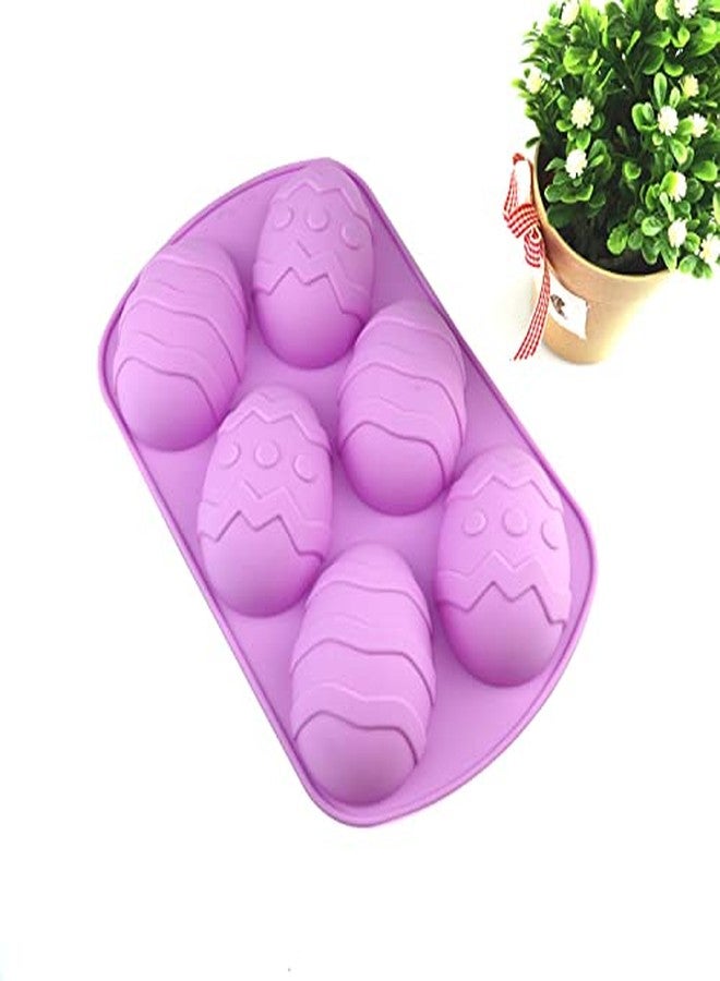 Gircss Easter Egg Shaped Silicone Mold for DIY Cake Decoration, Chocolate, Pastry, Muffin, Bread, Ice Cube, Soap, 2Pcs Egg Shaped Chocolate Molds - Image 2
