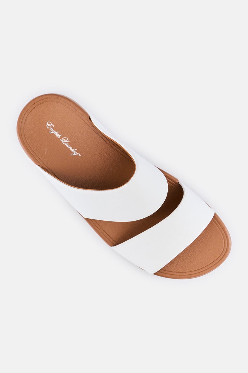 English Laundry صنادل عربية للرجال، بيضاء - Image 4