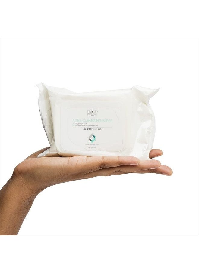 Obagi Medical SUZANOBAGIMD On the Go Cleansing Wipes for Oily or Acne Prone Skin, 25 count Pack of 1  - Image 3