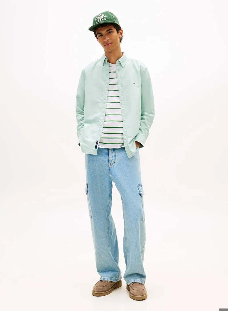 TOMMY JEANS Regular Fit Flag Embroidery Oxford Shirt