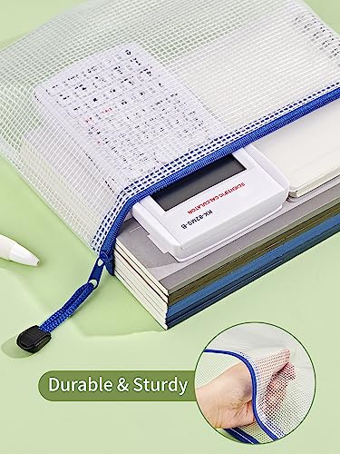 JARLINK 30 Pack 10 Colors Zipper Mesh Document Pouch, 6x9 Inch/A5, Plastic Water-Resistant File Bags, for School Office Supplies, Cosmetics Travel Storage, Assorted Color - Image 4