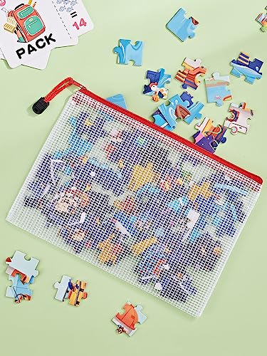 JARLINK 30 Pack 10 Colors Zipper Mesh Document Pouch, 6x9 Inch/A5, Plastic Water-Resistant File Bags, for School Office Supplies, Cosmetics Travel Storage, Assorted Color - Image 5