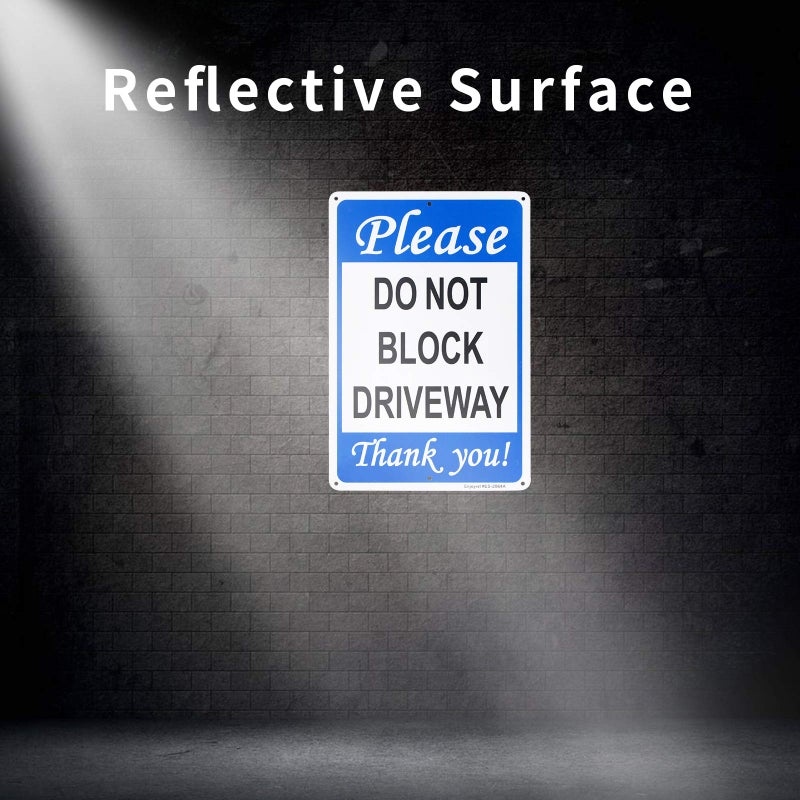 Enjoyist 2-Pack Please Do Not Block Driveway Thank You Sign - Image 5