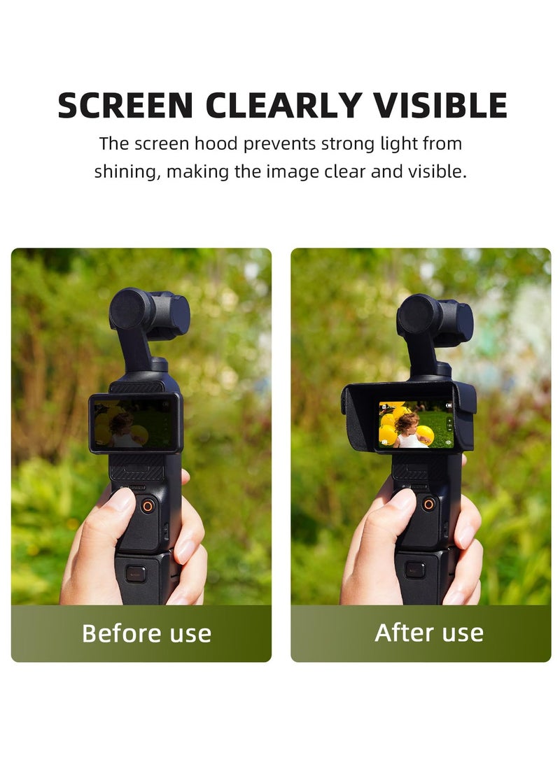 SYOSI - Screen Sun Hoods for DJI Osmo Pocket 3 Prevent Glare Protective Caps Quick Release Protector Cover Accessories - Image 1