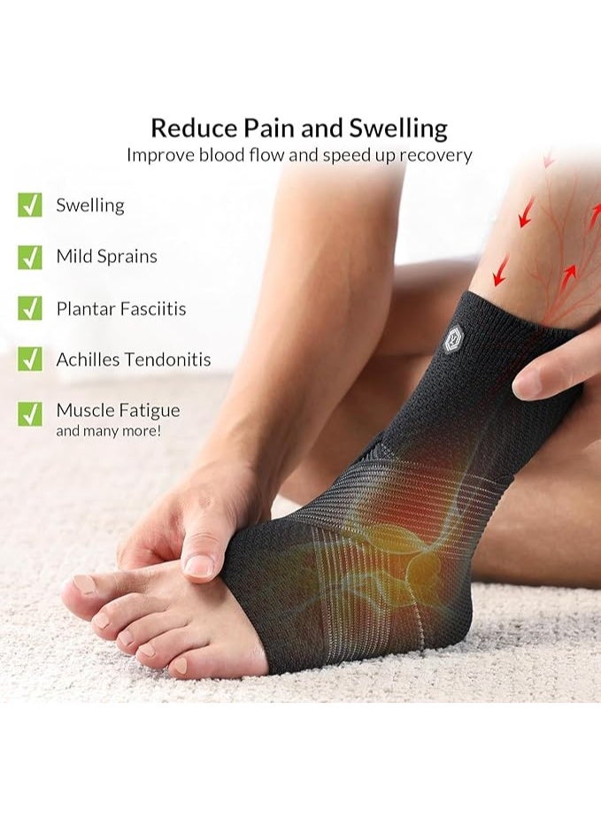 (BUY 1 GET 1 FREE) Advanced Ankle Compression Brace – Soft 3D Knitting Support with Unique Removable Strap – Relief for Plantar Fasciitis and Achilles Tendonitis. - Image 2