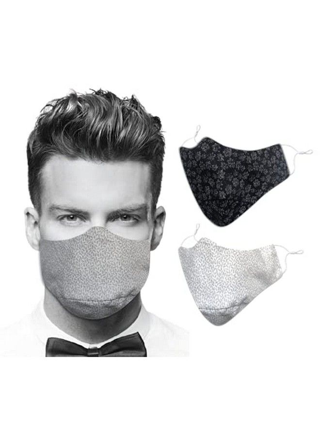 El Regalo 2 Large/Plus Size Cotton Face Mask ; (Set Of 2) Plus Size Masks With Adjustable Earloops ; Plus Size 3 Layers Soft Cotton Masks ; Reusable Breathable And Washable (Color Option 4) - Image 2