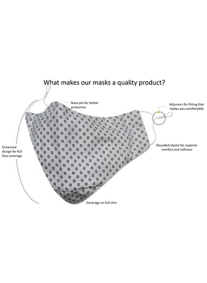 El Regalo 2 Large/Plus Size Cotton Face Mask ; (Set Of 2) Plus Size Masks With Adjustable Earloops ; Plus Size 3 Layers Soft Cotton Masks ; Reusable Breathable And Washable (Color Option 4) - Image 4