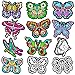 Stuff2Color Color Your Own Velvet Butterflies 12 Pack Beautiful Arts and Crafts Coloring Fun for All Ages Decorate Your Room Color with Friends Party Favors and Activities All Unique Designs - Image 3