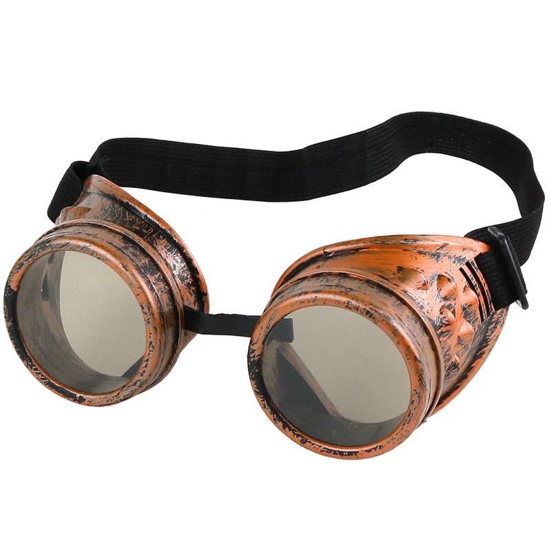 Skeleteen Steampunk Goggles Costume Accessories - Cyber Victorian Welding Glasses - 1 Piece - Image 1