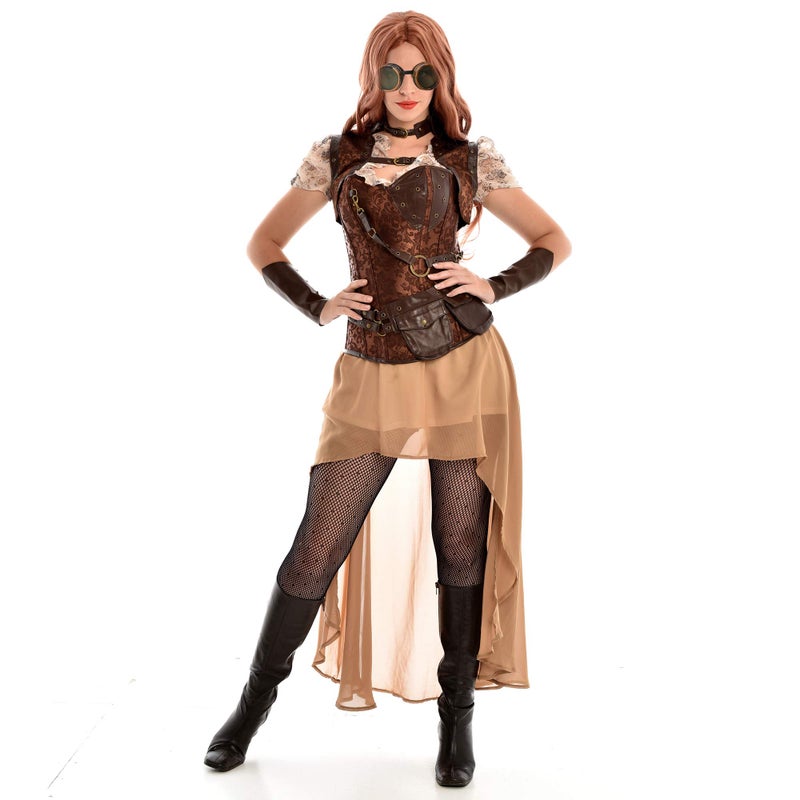 Skeleteen Steampunk Goggles Costume Accessories - Cyber Victorian Welding Glasses - 1 Piece - Image 3