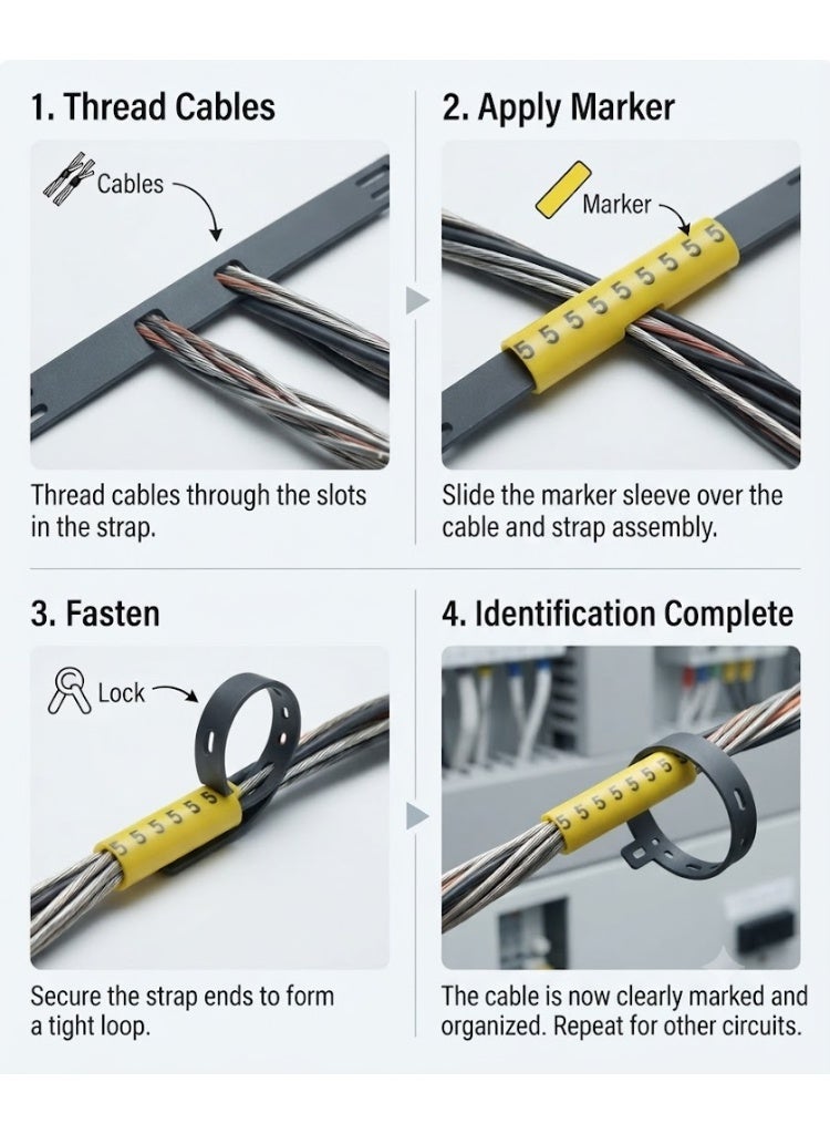 PVC High Quality PVC Cable Marker Strip Tie On Carrier Strip MS-135 - Image 3