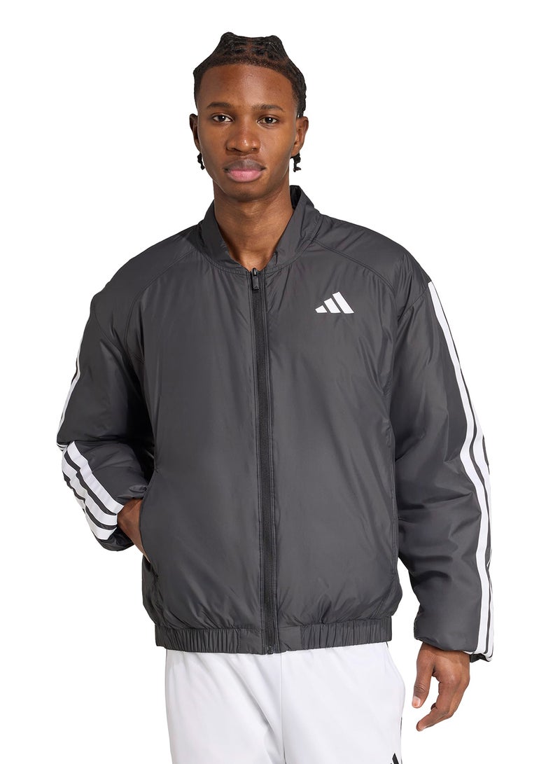 اديداس جاكيت بومبر مبطن كلايما وورم أساسي بثلاثة خطوط - Image 1