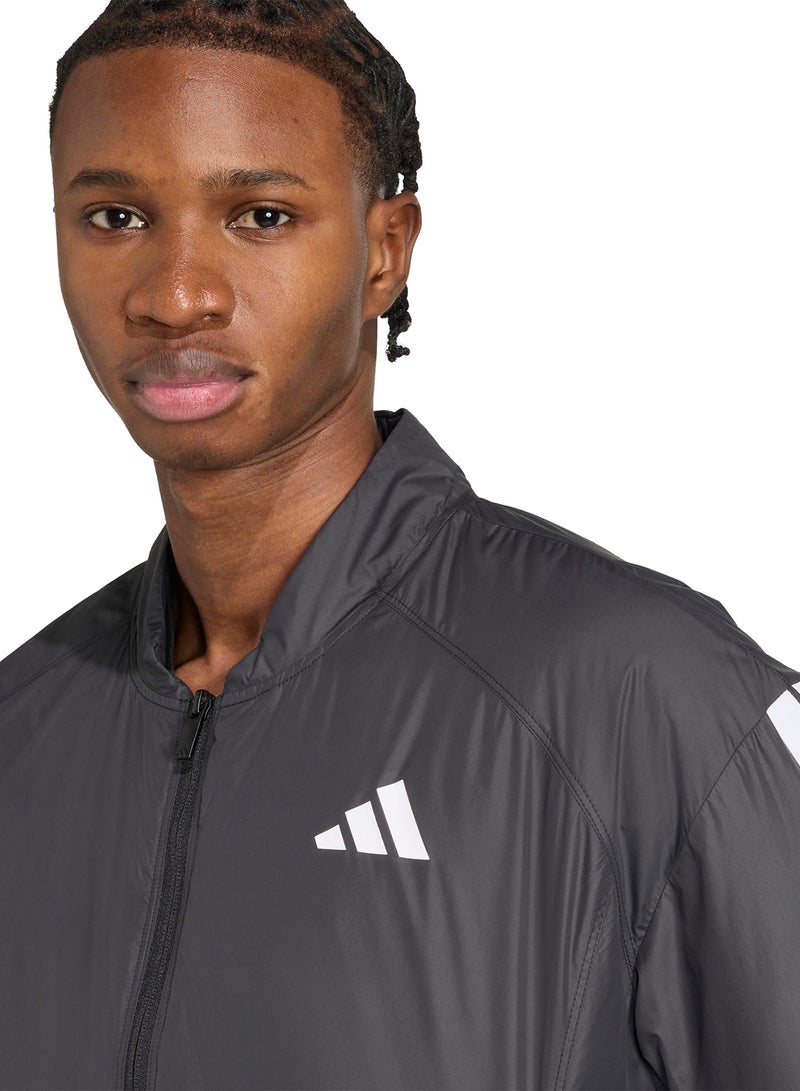 اديداس جاكيت بومبر مبطن كلايما وورم أساسي بثلاثة خطوط - Image 3