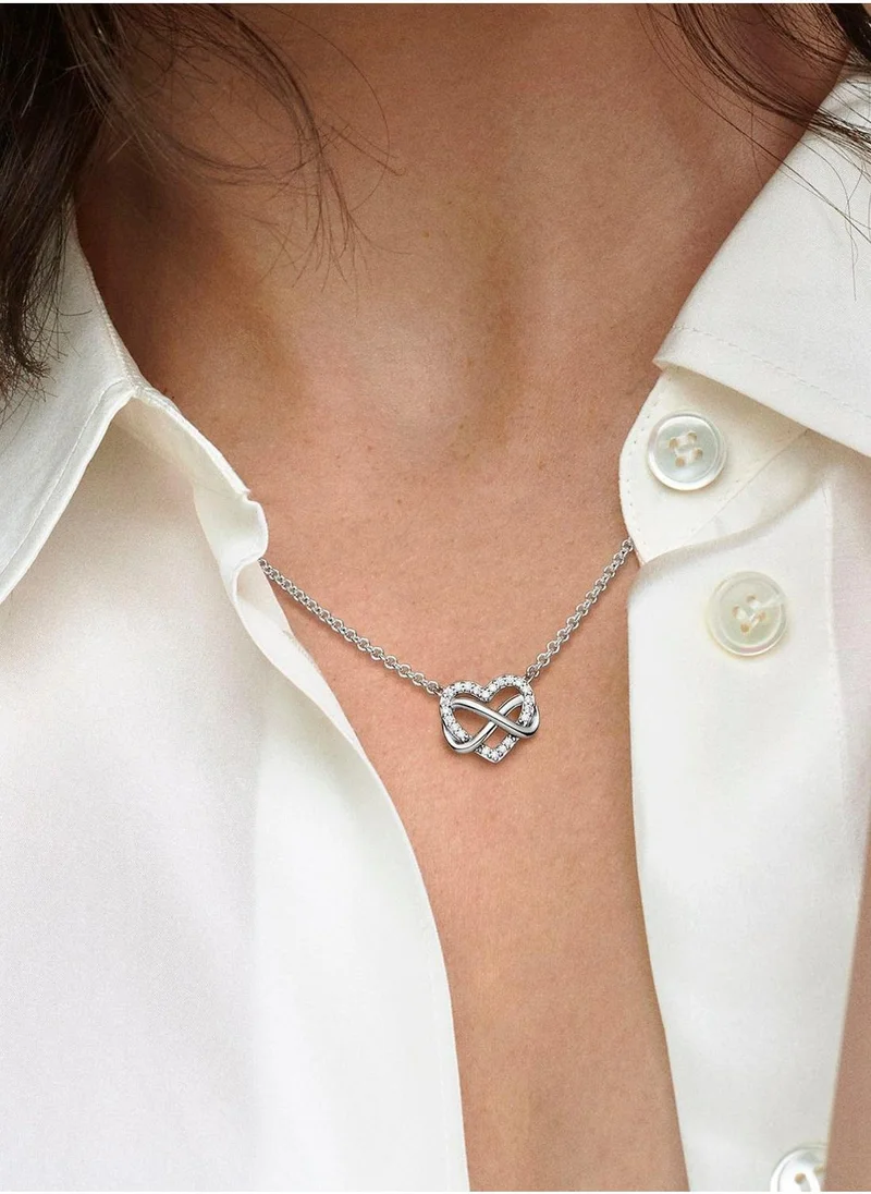 PANDORA Infinity Heart Sterling Silver Necklace