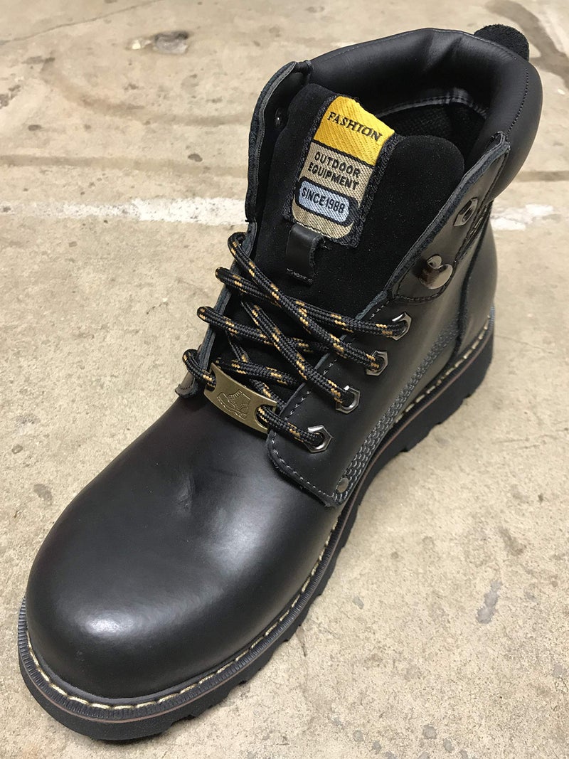 bq B&Q 3 Pairs Heavy Duty Round Boot Laces Shoelaces for Hiking Walking Construction Safety Work Boots Shoes (54" (140cm), Black Yellow Brown Spot) - Image 3