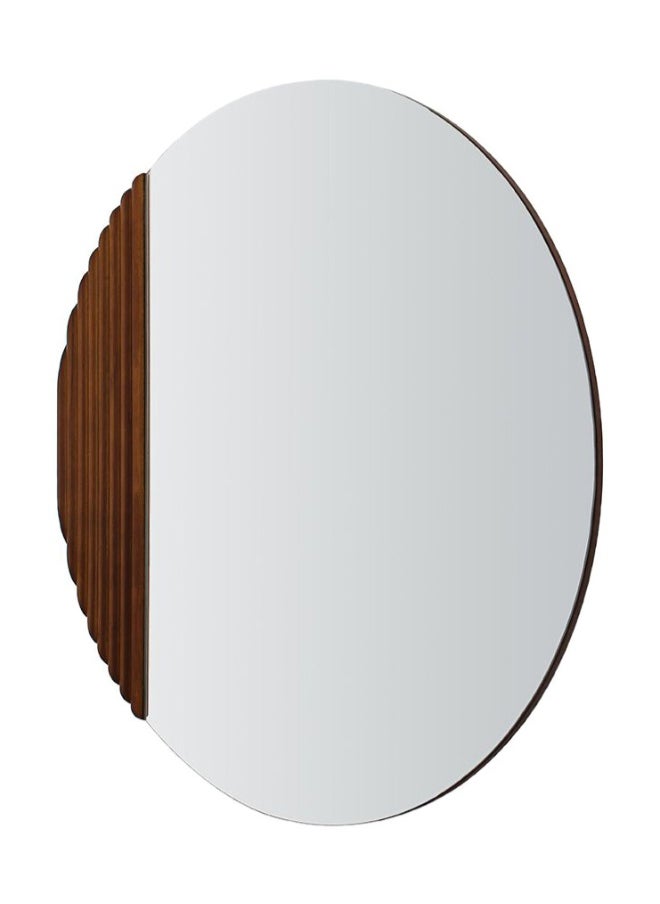 DANUBE HOME - Zenith Console Table With Mirror Modern Entryway Table Stylish Console For Living Room Durable Design With Reflective Mirror Elegant Home DÃ©cor Accent - Grey And Walnut - Image 1
