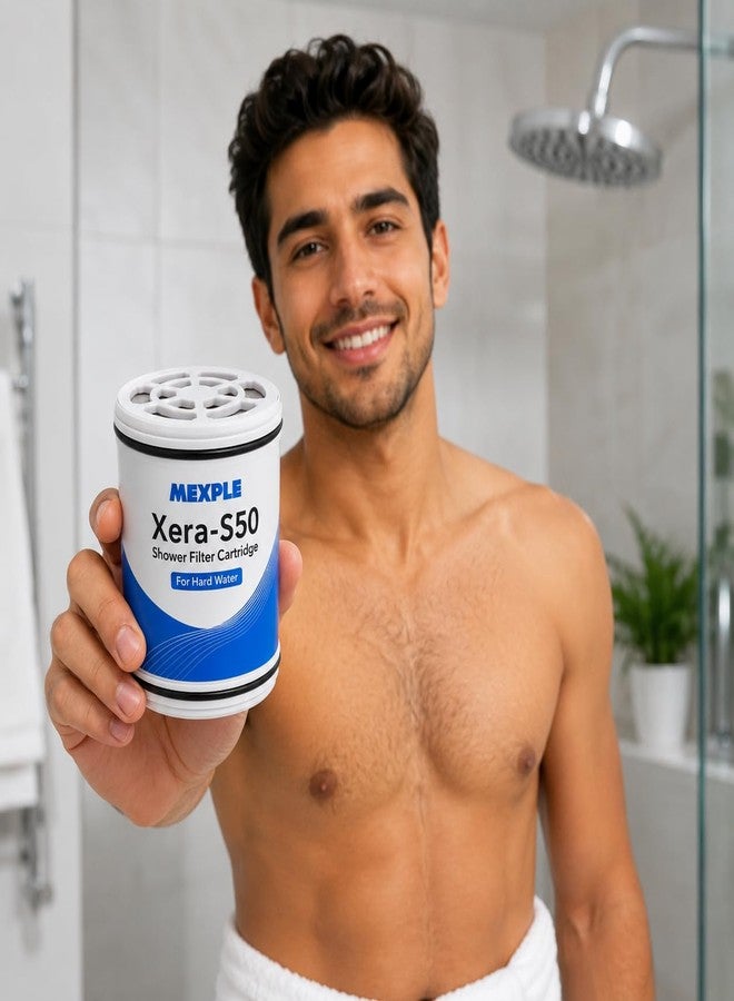 MEXPLE Shower Head Filter for Hard Water | Water Softener for Bathroom | Reduces Hair Fall, Dry Skin & Chlorine | Borewell/Tanker Water - Image 5