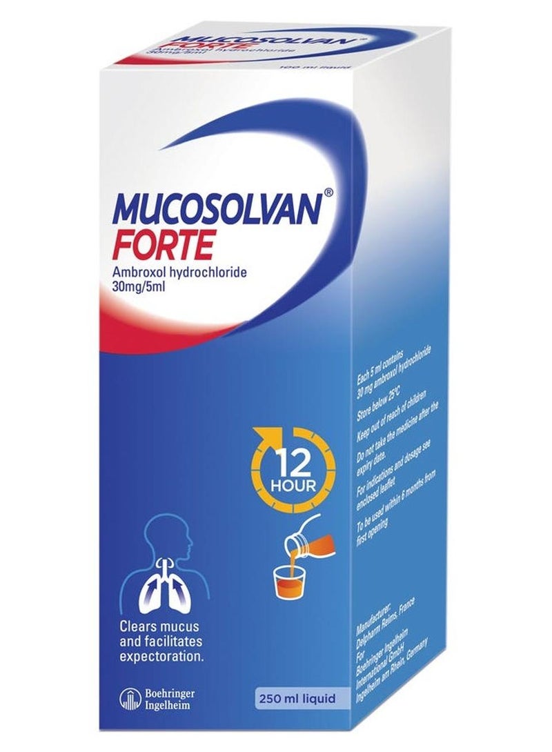 Mucosolvan Forte 30mg 5ml Cough Syrup 250 ml - Image 1