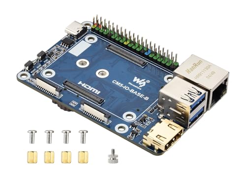 Waveshare Mini Base Board B Compatible with Raspberry Pi Compute Module 5 Onboard EEPROM and Encryption Chip - Image 1