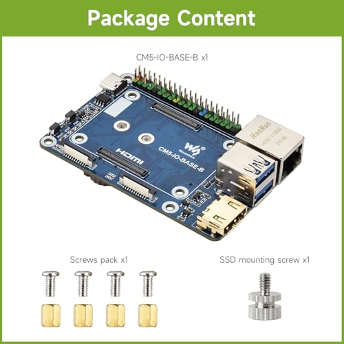 Waveshare Mini Base Board B Compatible with Raspberry Pi Compute Module 5 Onboard EEPROM and Encryption Chip - Image 3