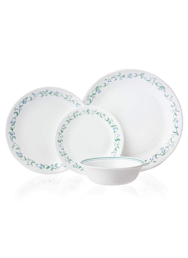 Corelle Corelle Vitrelle 8-Piece Dinner Plates Set, Triple Layer Glass and Chip Resistant, Lightweight Round , Country Cottage  - Image 2