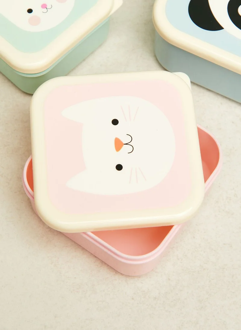 Rex London Set Of 3 Miko And Friends Snack Boxes