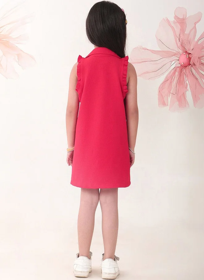 بونكيدز BONKIDS Red Satin Fit & Flare Dress for Girls
