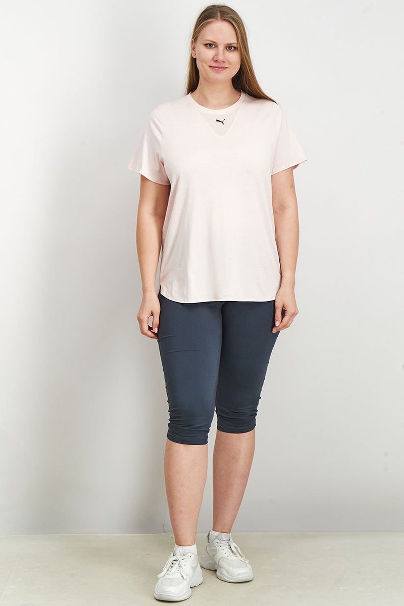 PUMA Women Sportswear Fit Training Mesh Short Sleeve Tee, Light Pink - Image 2