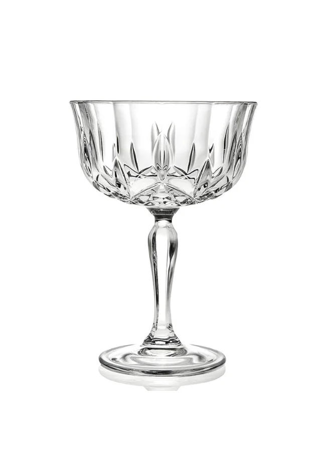 RCR 6-Piece Opera Elegant Design Luxion Eco Crystal Glass Champagne Goblet Set Clear 240 ml 25849020206