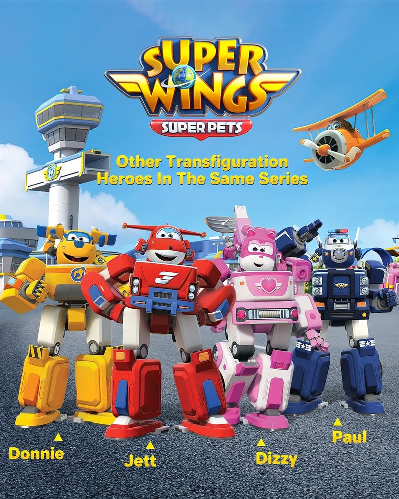 Super Wings - Jett's Robo Rig, Transforming Toy Truck and Airplane Vehicle Set | Includes a Red Transform-A-Bot Jett Figure, 2" Scale | Fun Preschool Birthday Gifts for Boys and Girls 3 4 5 years old - Image 2