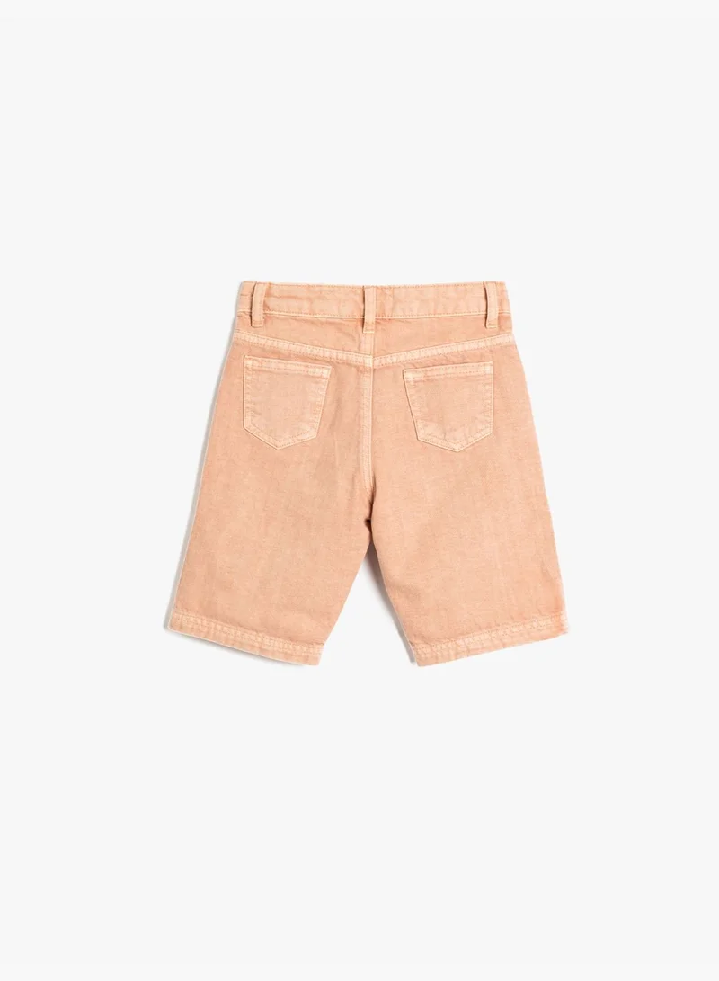 كوتون Jean Shorts Pockets Cotton
