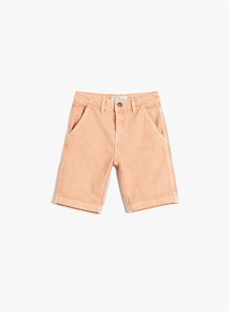كوتون Jean Shorts Pockets Cotton
