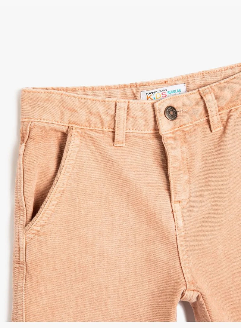 كوتون Jean Shorts Pockets Cotton
