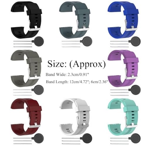 QGHXO Band for Polar V800, Soft Adjustable Silicone Replacement Wrist Watch Band for Polar V800 (No Tracker) - Image 5