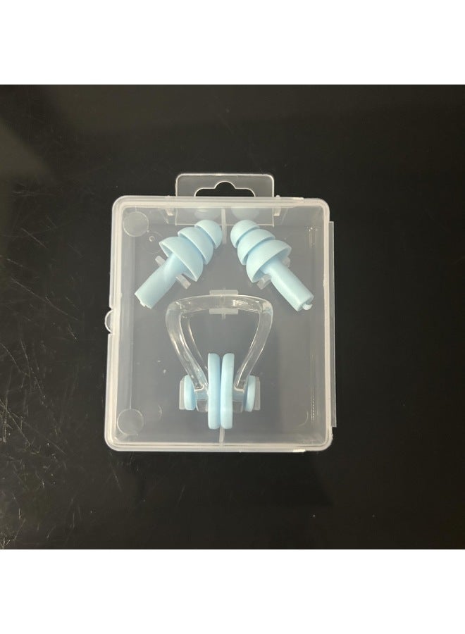 Generic Nose Clip Nose Clip Earplugs Suit Swimming Nose Clip Suit Waterproof Surfing Suffocating Clip Swimming Supplies-Color:Jelly Powder - Image 4
