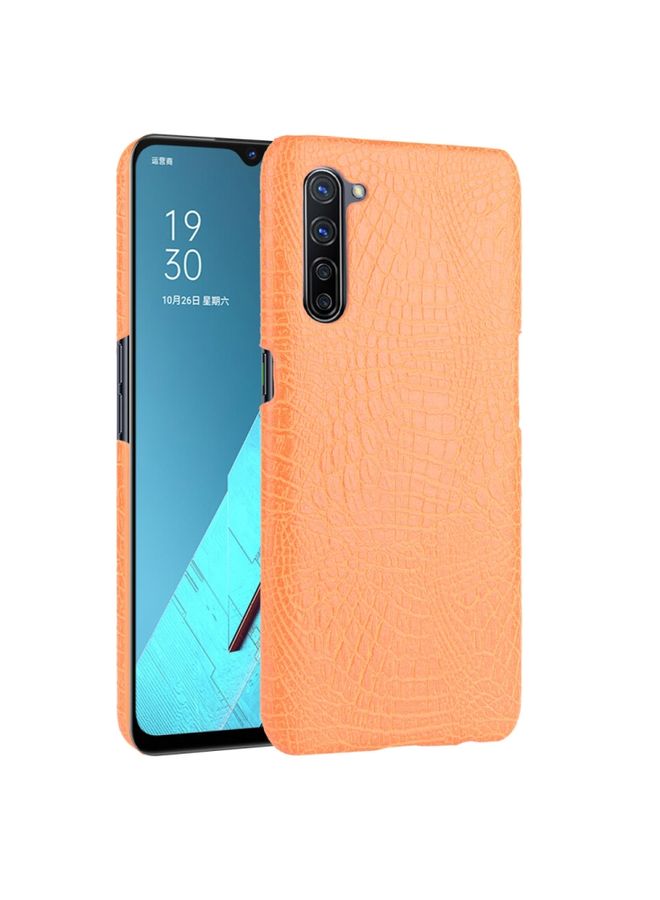 HuHa Case Cover For OPPO Find X2 Lite / Reno 3 5G Shockproof Crocodile Texture PC + PU Case Orange