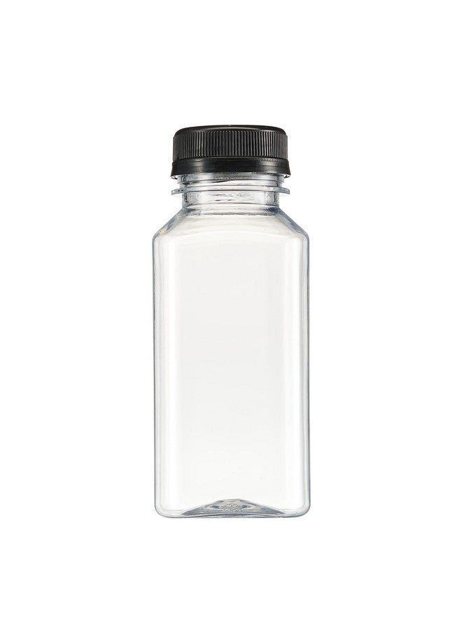 Comfy Package [8 oz. - 25 Count Reusable Plastic Juice Bottles With Caps, Labels, Brush, and Silicone Funnel - Clear plastic Bottles with Caps, Juice Containers with lids, for All Beverages - Image 1