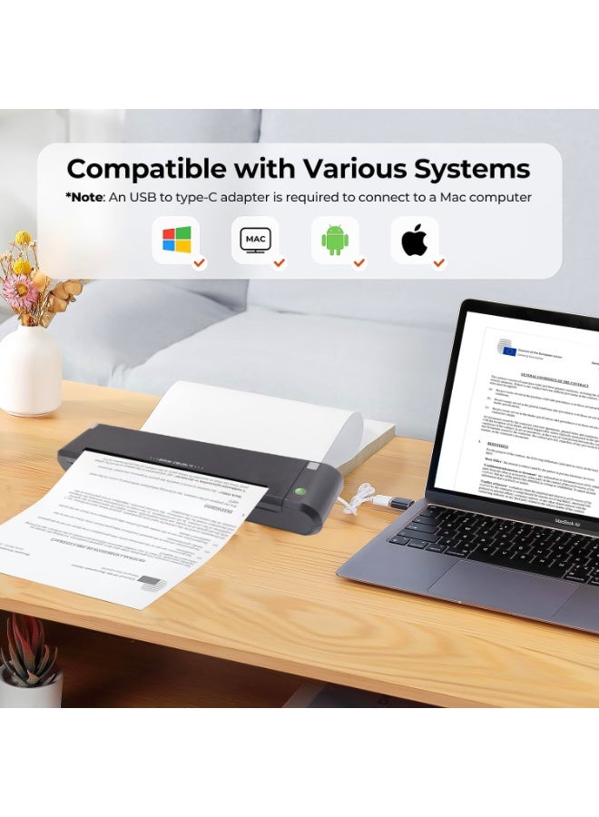 SHREYANS طابعة شريانس الاحترافية الصغيرة بحجم A4 لطباعة متينة وطويلة الأمد | متوافقة مع الهواتف المحمولة وأنظمة التشغيل ويندوز | طباعة فورية للمستندات المهمة للمنزل والمكتب والأنشطة الخارجية - Image 2