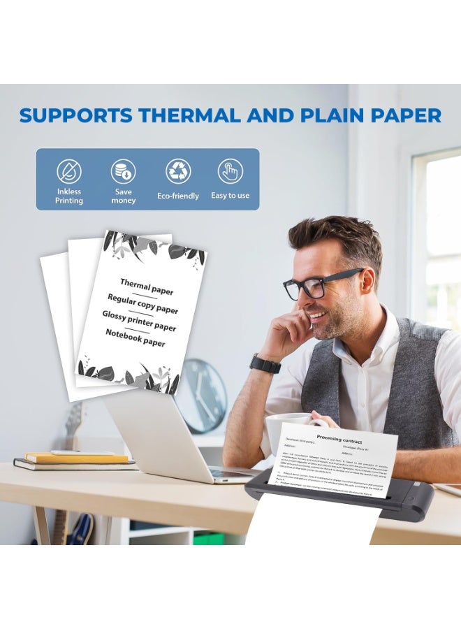 SHREYANS طابعة شريانس الاحترافية الصغيرة بحجم A4 لطباعة متينة وطويلة الأمد | متوافقة مع الهواتف المحمولة وأنظمة التشغيل ويندوز | طباعة فورية للمستندات المهمة للمنزل والمكتب والأنشطة الخارجية - Image 3